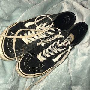 black & white vans sk8 hi's